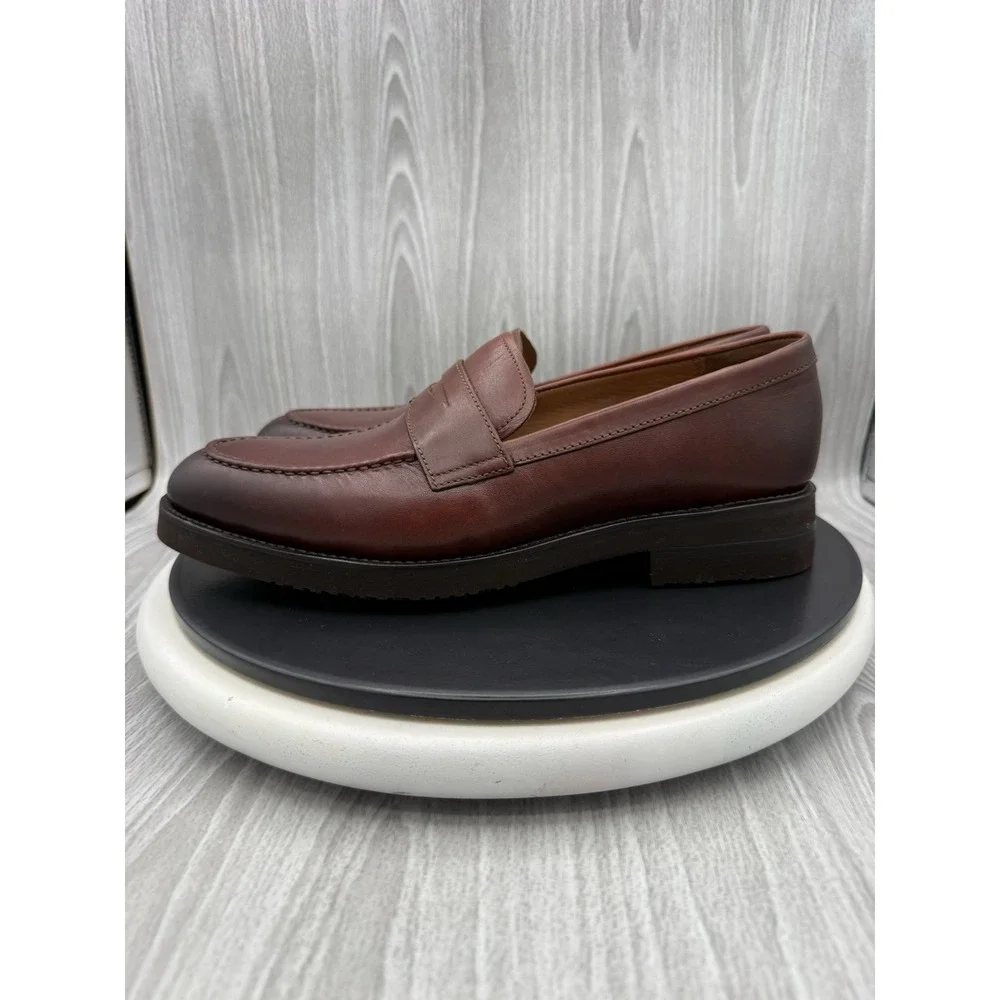 Allen Edmonds Damon Mens Size 8D Chili Brown Penny Loafers Dress Shoes 8647